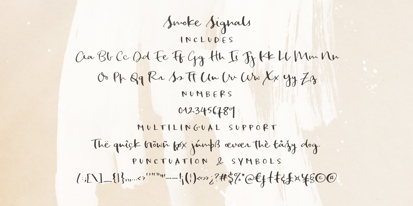 Smoke Signals Regular Font preview